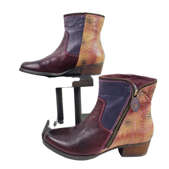 Spring Step L'Artiste Erminia Zippered Booties Sz 6 - Picture 3 of 9